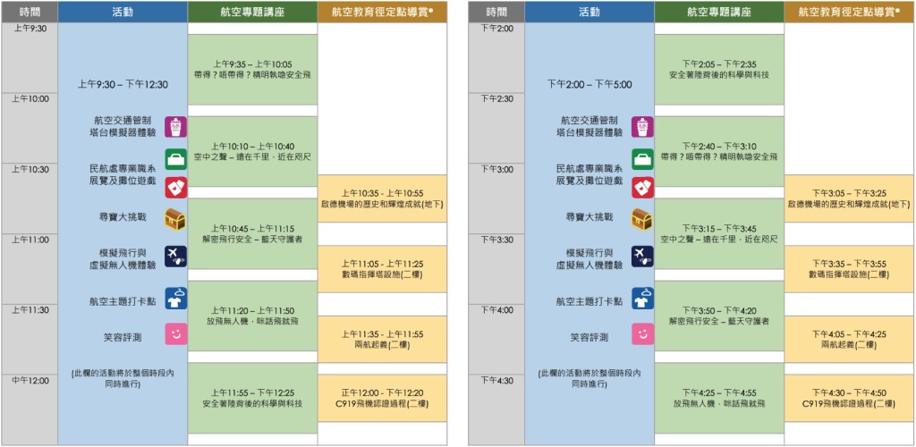 民航處開放日時間表