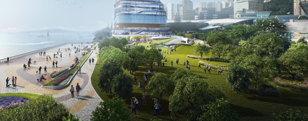 數碼港海濱長廊大草地